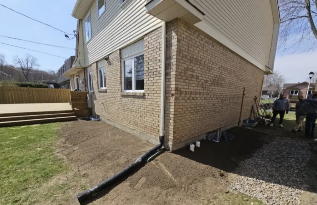 During — Ground graded and quality soil spread